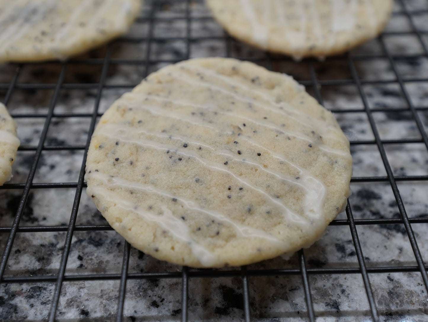 Iced Lemon Poppyseed Cookies