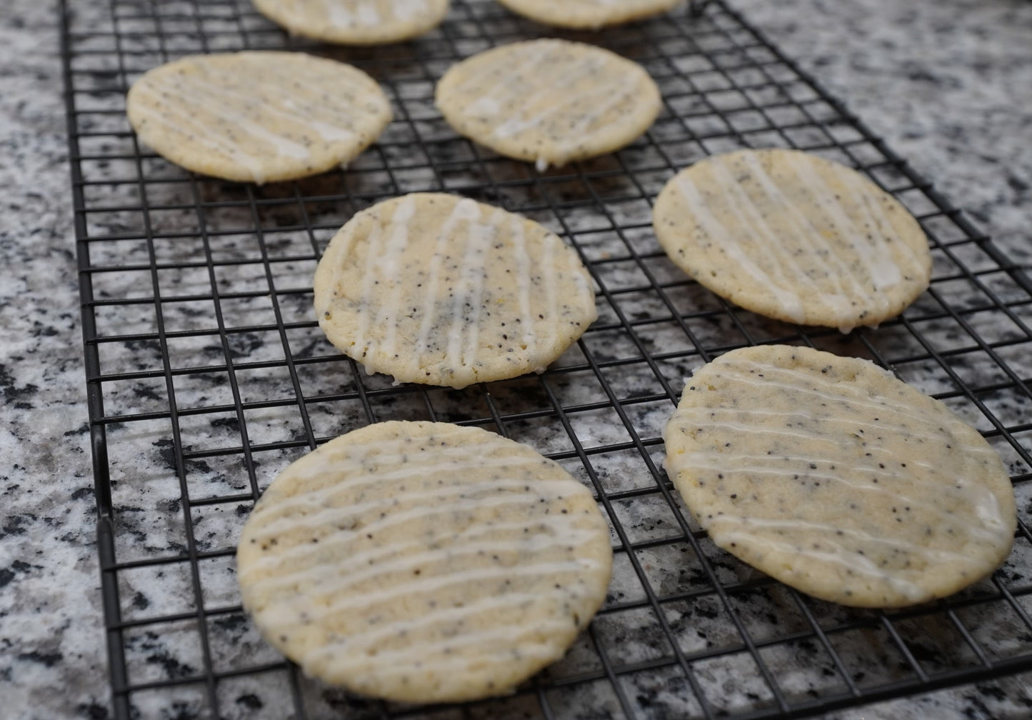 Iced Lemon Poppyseed Cookies